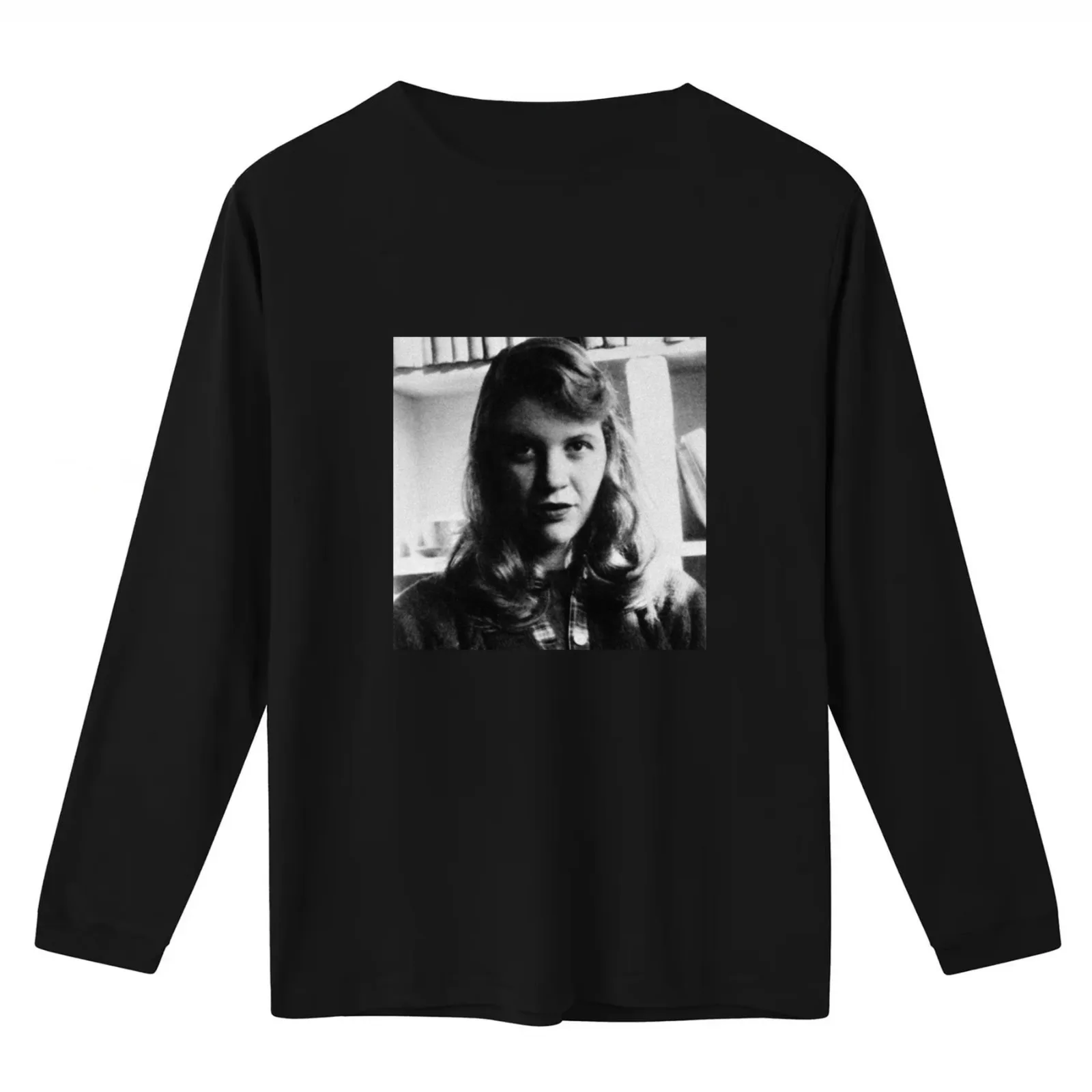 Sylvia Plath - Photo T-Shirt Summer Casual Cotton Tee Oversized Streetwear Tops Vintage Graphic Print Loose Fit Short Sleeve