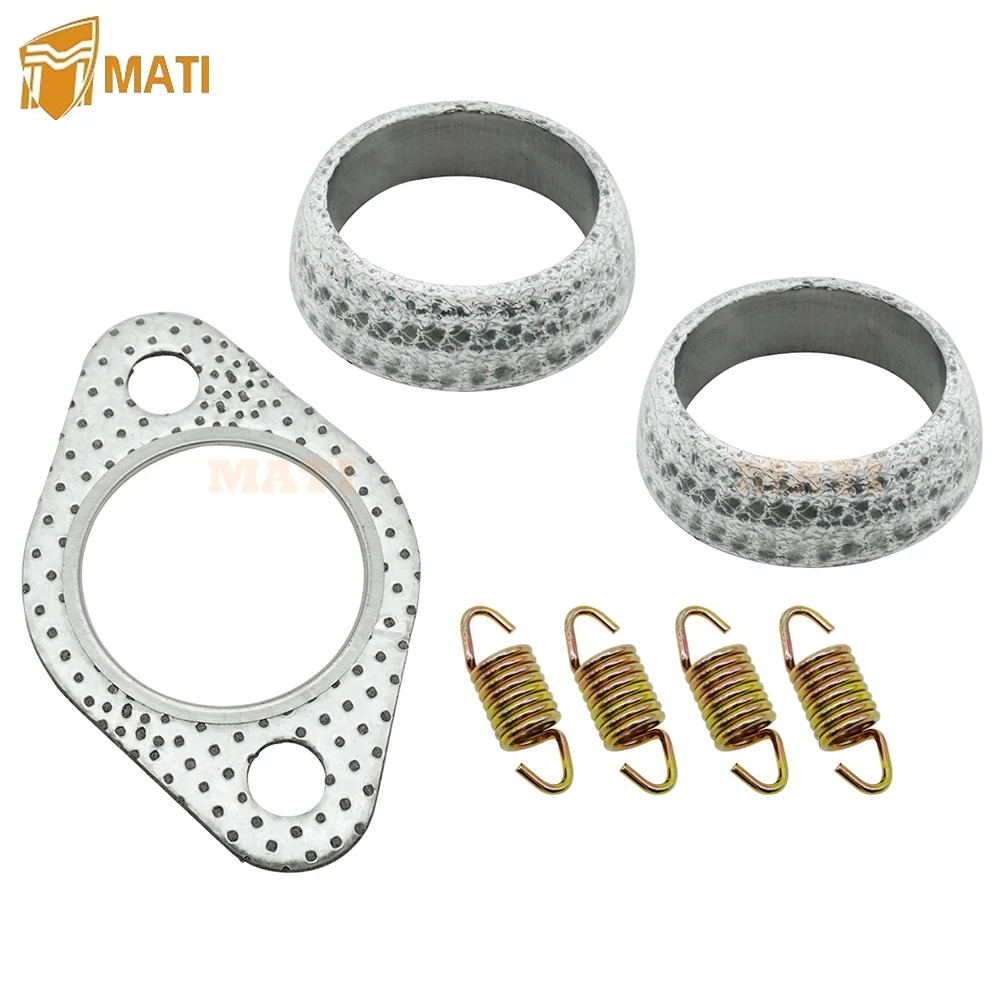 Exhaust Muffler Gasket Seal Spring Rebuild Kit for Polaris 01-14 Sportsman 400 450 500 Ranger 400 425 500 Scrambler 500 Hawkeye