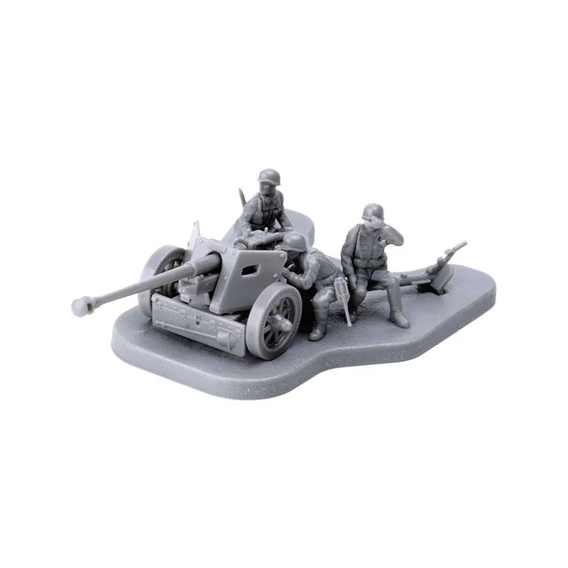 4d 1/72 Pak40 Anti Tanque Arma Montagem Puzzelmodel Militar Soldado Cena Brinquedos Cadeau Voor Jongens A43