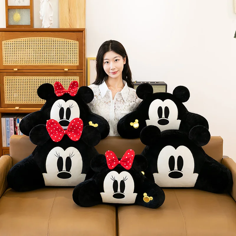 

50/70cm Mickey Mouse Disney Minnie Plush Toys Car Headrest Dolls Lumbar Pillow Pillow Kawaii Stuffed Toys for Children Xmas