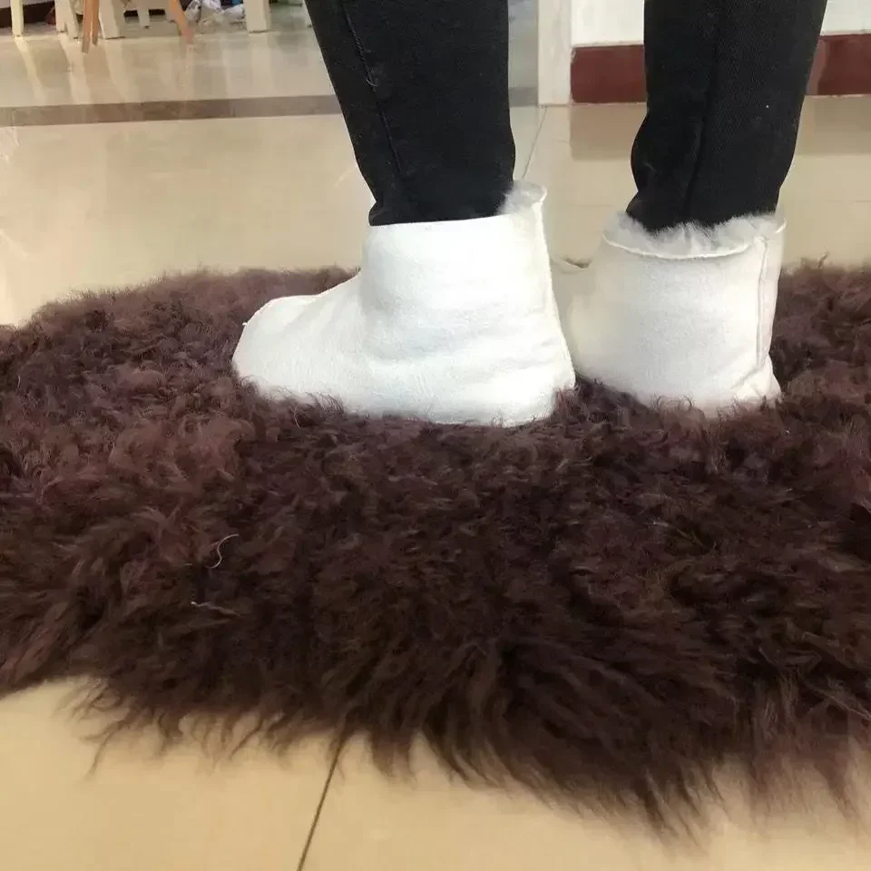 Natural Sheepskin Indoor Slippers Toasty Shoes Barefoot Ergonomic Shearling Real Leather Men Genuine Leather Shoes for Woman