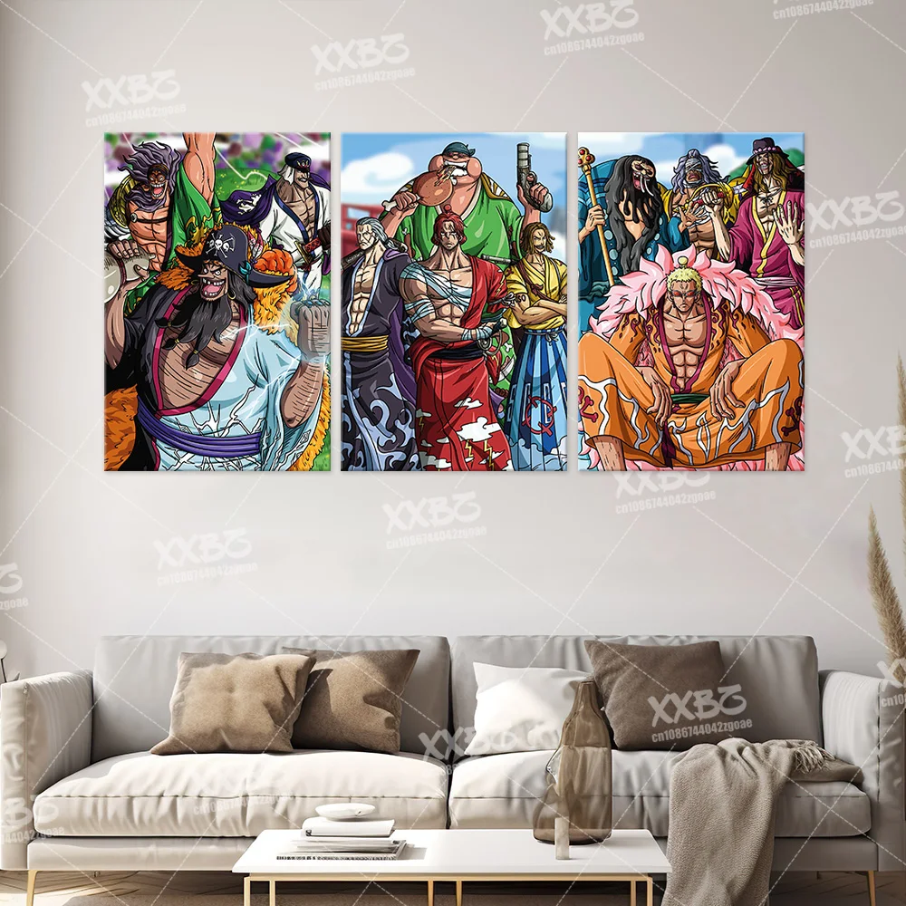 ONE PIECE Poster Kaido Painting Monkey D. Luffy Home Decoration No Frame Anime Wall Art Kozuki Oden Canvas Picture Chopper Mural