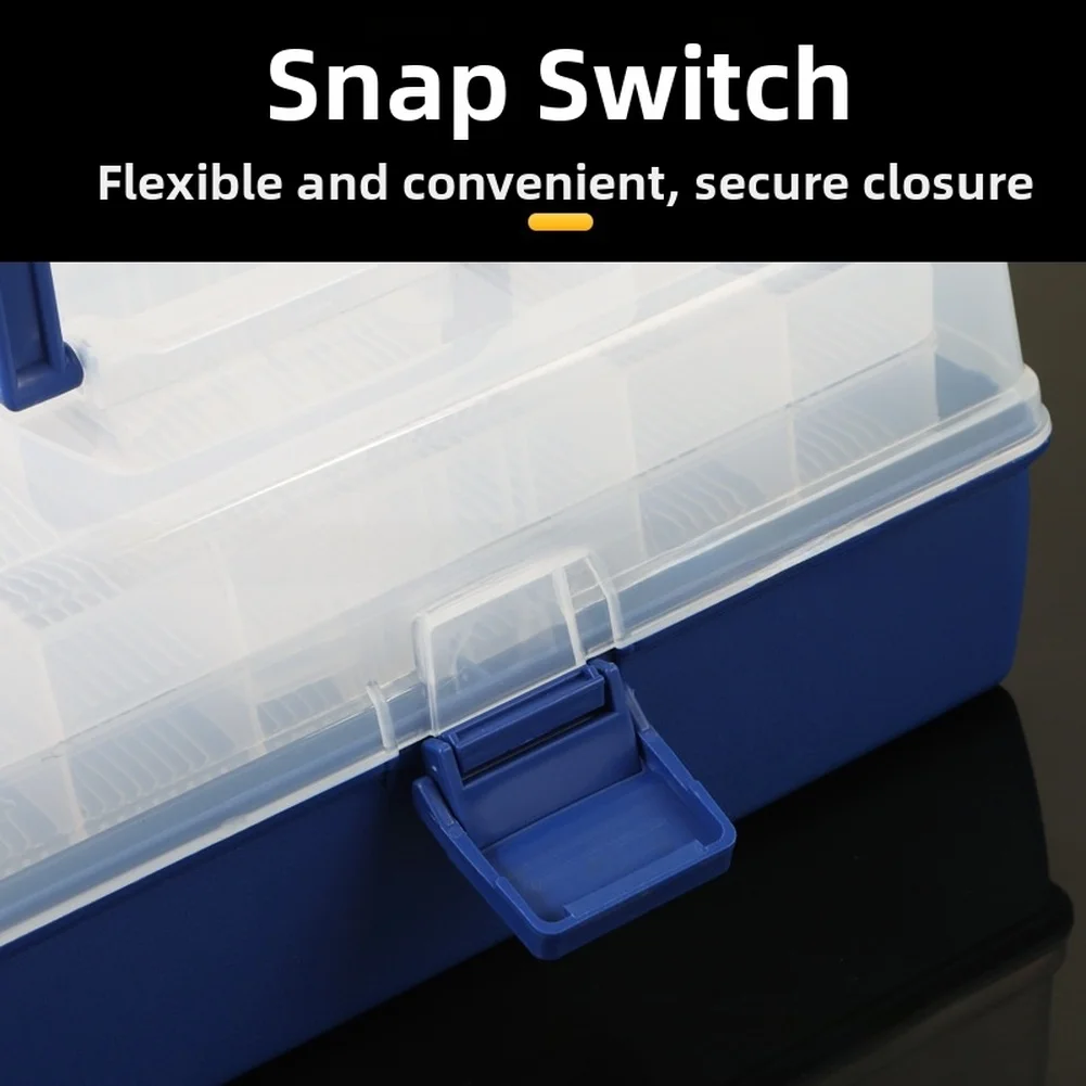 

Портативный рыболовный ящик 30*17*14 см, складной, из прочного пластика, с регулируемыми отделениями