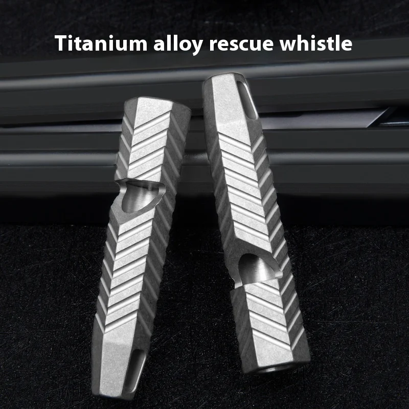 

Titanium Alloy Survival Whistle Single Tube Loud Sound Emergency Rescue Whistle Outdoor Camping Hiking Tool Pendant Decor