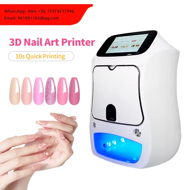 

2026 Hot Sale Intelligent 3D Nail Art Printer Wifi Connection APP Control Custom Patterns Fast Drying Nail Salon Equipment