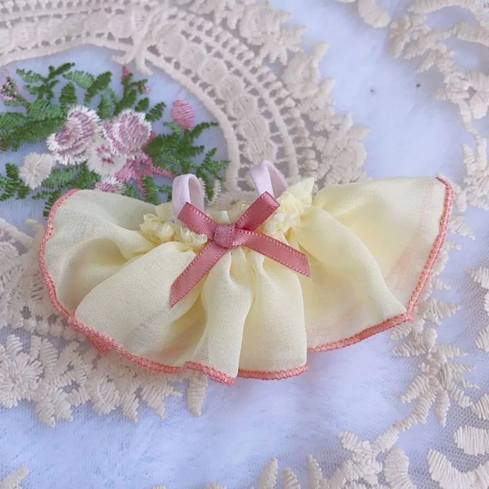 

Princess Dress 10CM Doll Clothes With Black Trim Multi Color 12BJD Dolls Accessories Suspenders Mini Kids Girls Toys