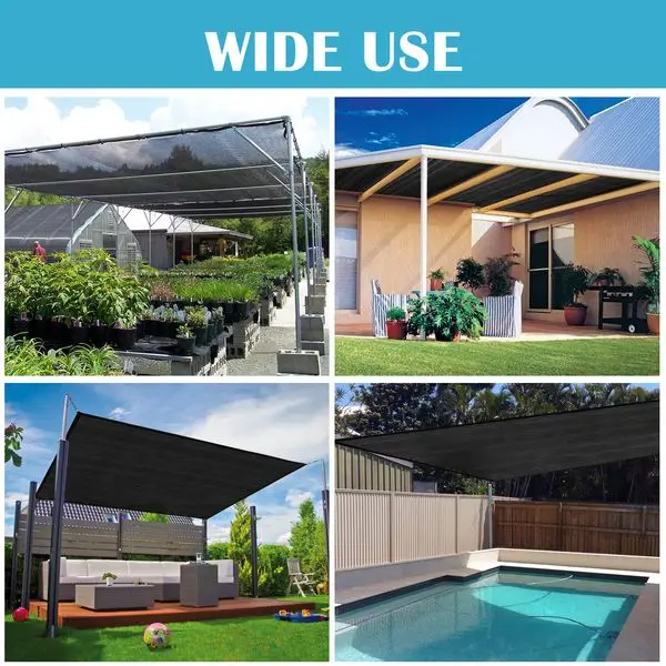 

Сетка для затенения черного цвета, 6 футов * 8,5 футов, усиленная, с защелкивающимся креплением, для защиты от солнца, ветрозащиты и затенения патио/балкона.