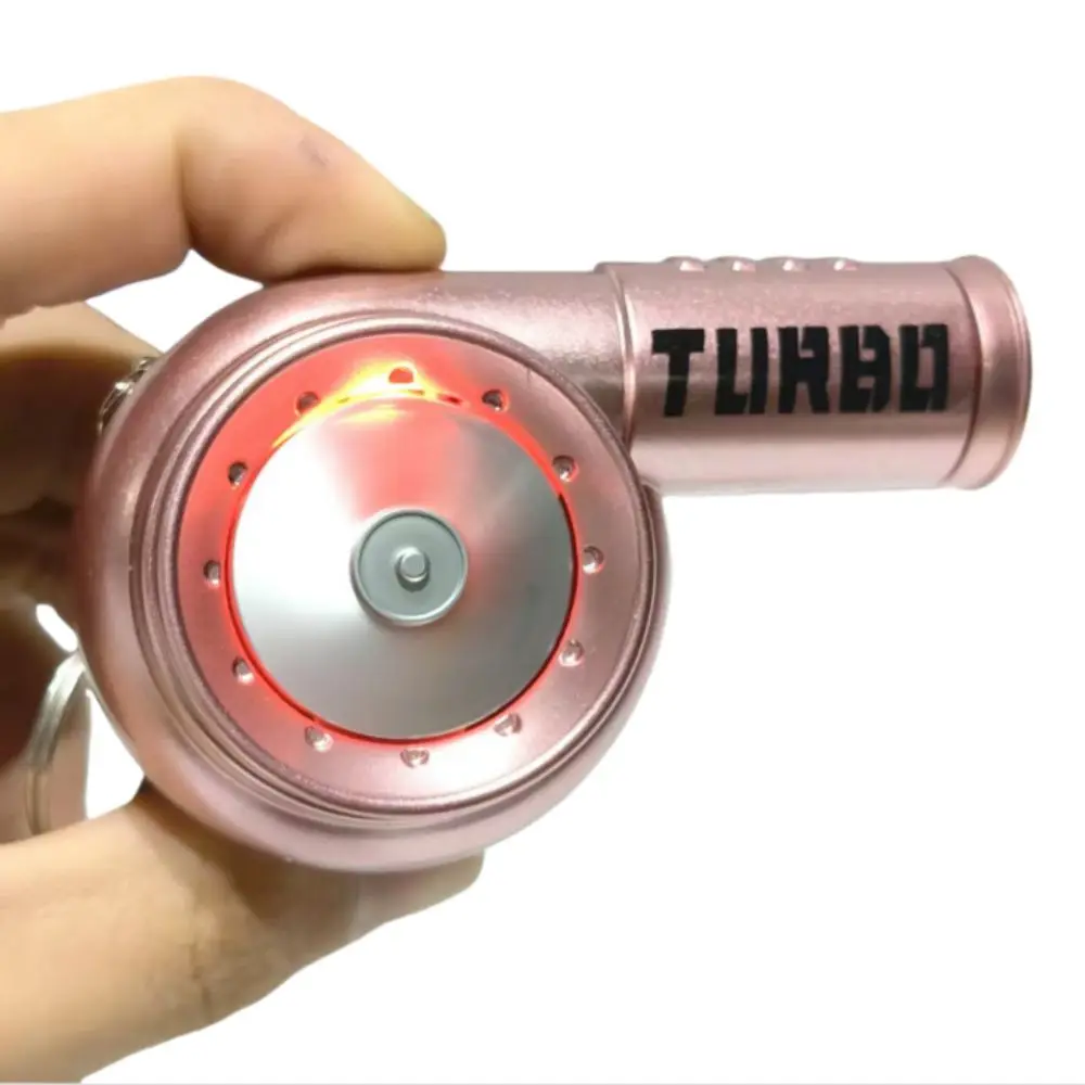 Creative With Sound Turbo Key Chain Light Torch Glowing Turbocharging Pendant Spinning Plastic Simulation Turbo Christma Gifts