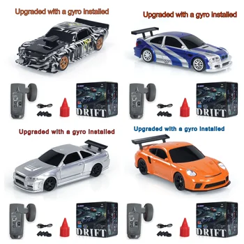 Atualizar 1/43 escala rc drift carro de corrida giroscópio 4wd pronto para ir mini carro brinquedo controle totalmente proporcional modelo de alta velocidade mini presentes