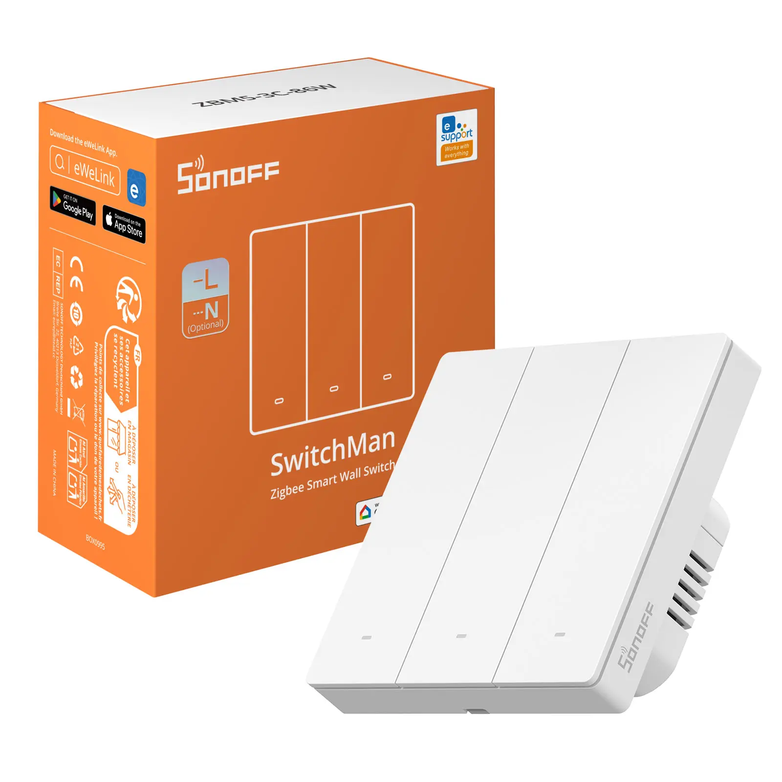 SONOFF ZBM5 80/86 Type Zigbee slimme wandschakelaar ondersteunt geen neutrale en neutrale draad los te maken relaismodus Werkt met Home Assistant - afbeelding 2