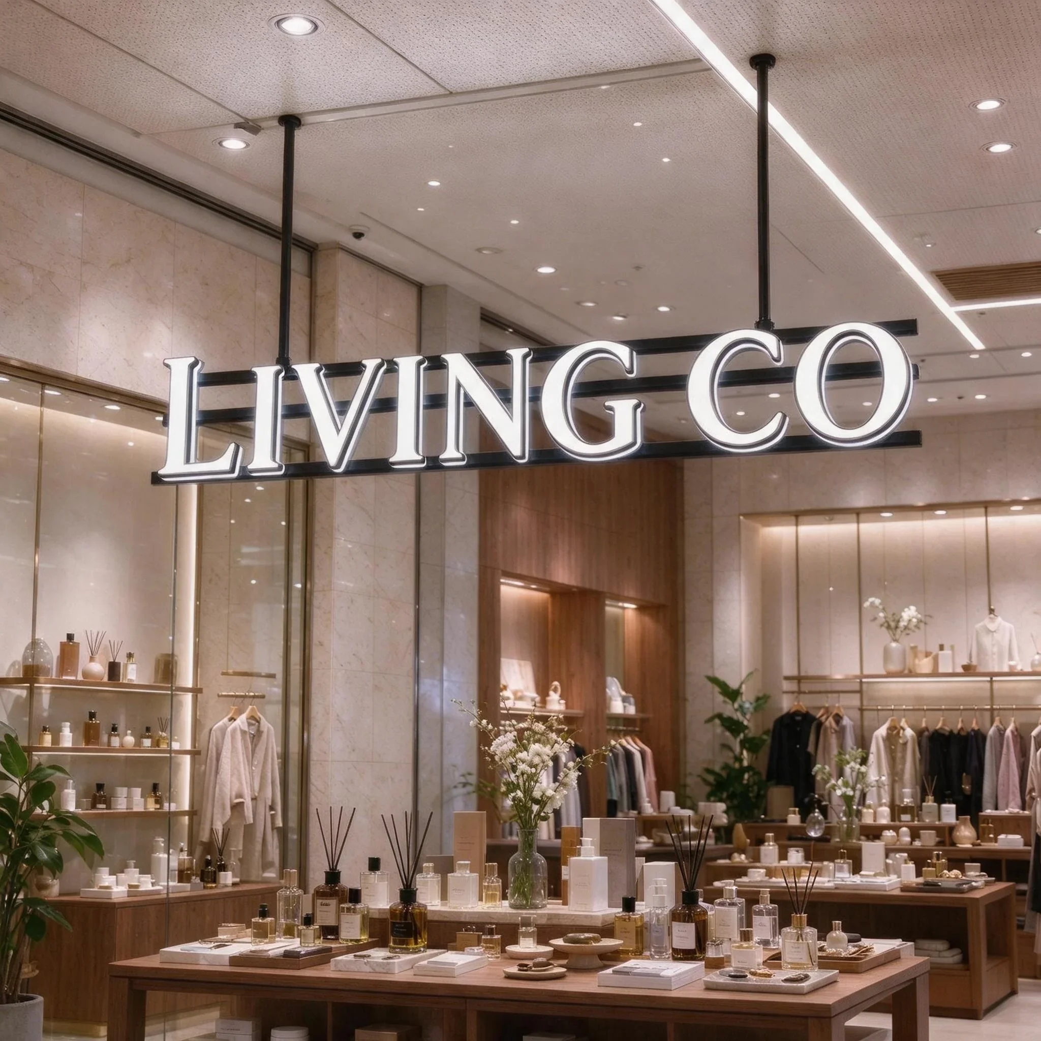Custom Hanging LED 3D Backlit Letter Sign Ceiling Illuminated Business Logo Signs for Retail Boutique Mall Storefront