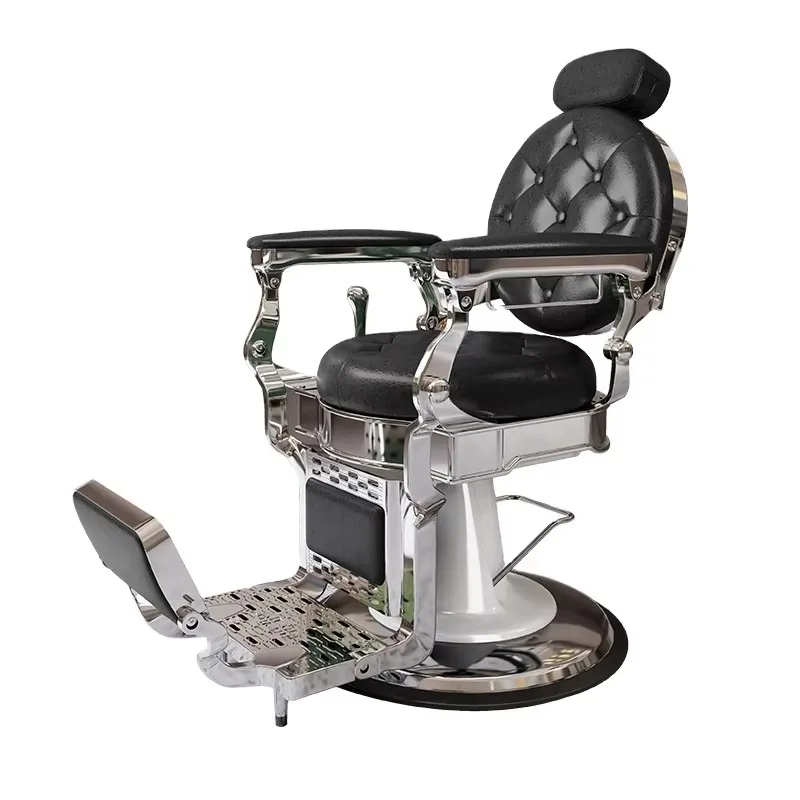 Black Retro Stable Barber Chairs Heavy Duty Barber Chair for Hair Salon Styling Chair Salon Furniture