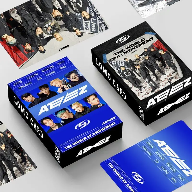 ATEEZ's New Album THE WORLD Double-Sided 30 High-Definition Small Box Photo Card