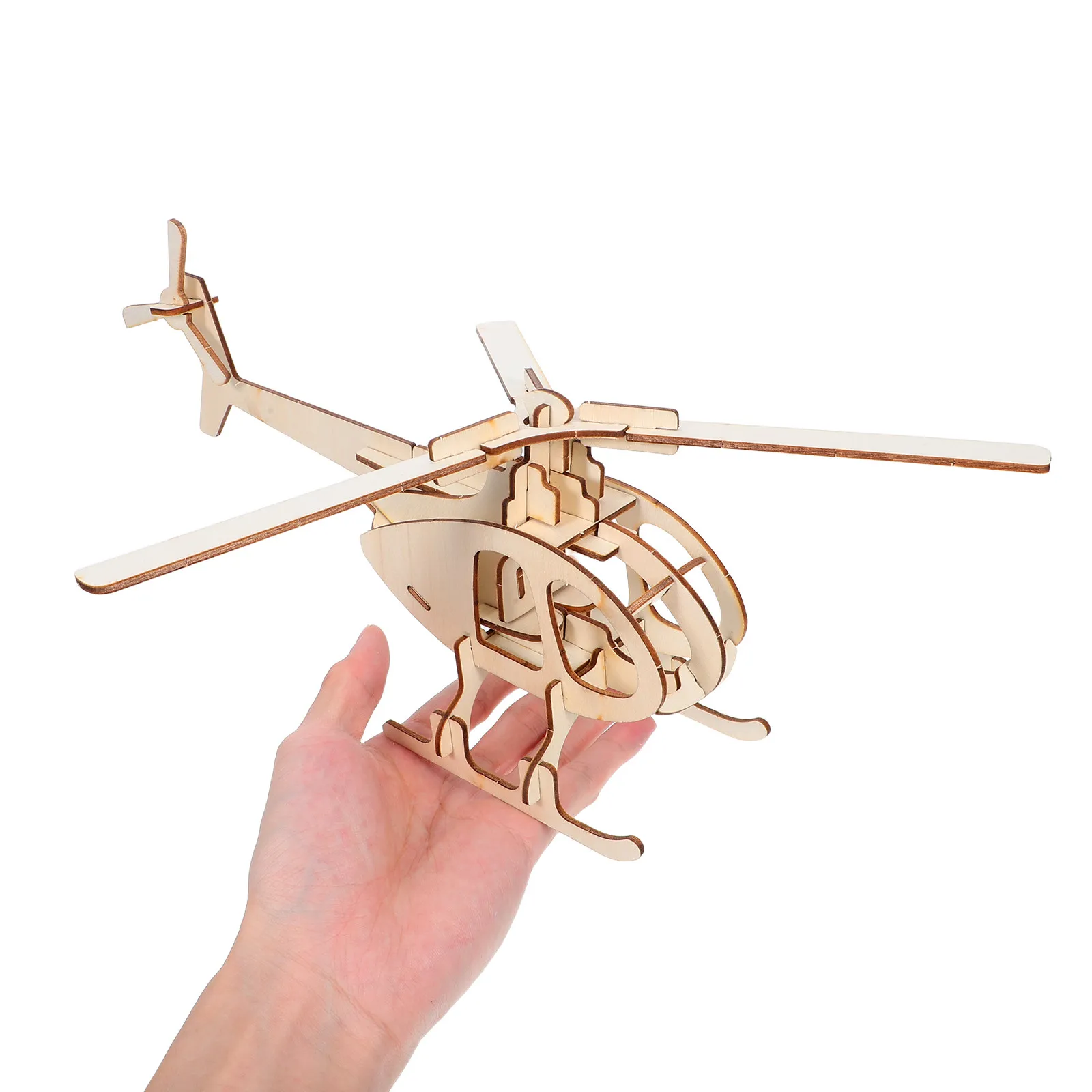 3Pcs DIY Wooden Airplane Assembly Kit Creative Painting Aircraft Educational Puzzle Set for Kids Hands-on Learning Fun