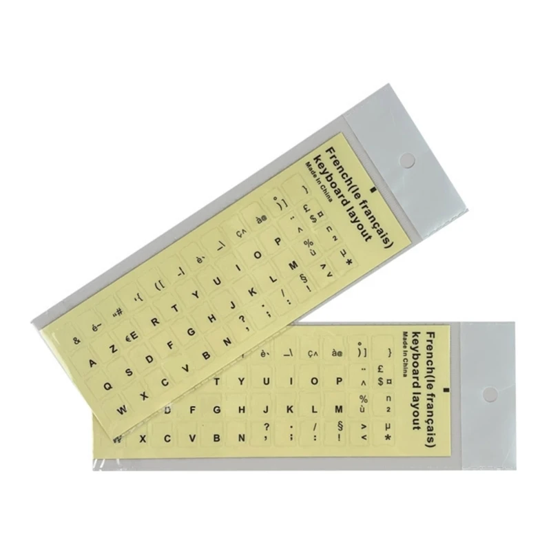 Ultra-thin French Computer Keyboard Sticker Film Easy to Install Black/White