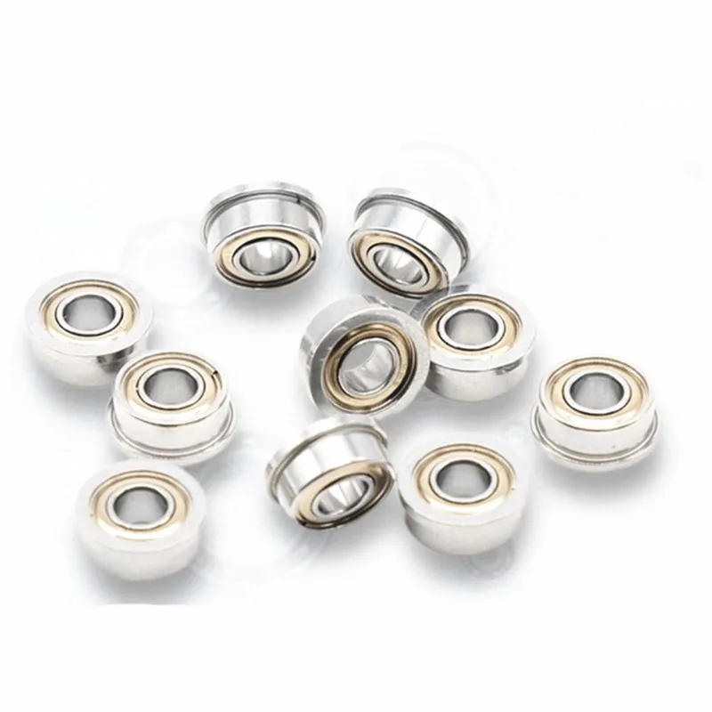 50pcs MF52ZZ MF62ZZ MF63ZZ MF74ZZ MF83ZZ MF84ZZ To MF148ZZ Miniature Flange Bearing Thin Wall Metal Shielded Flanged Bearings