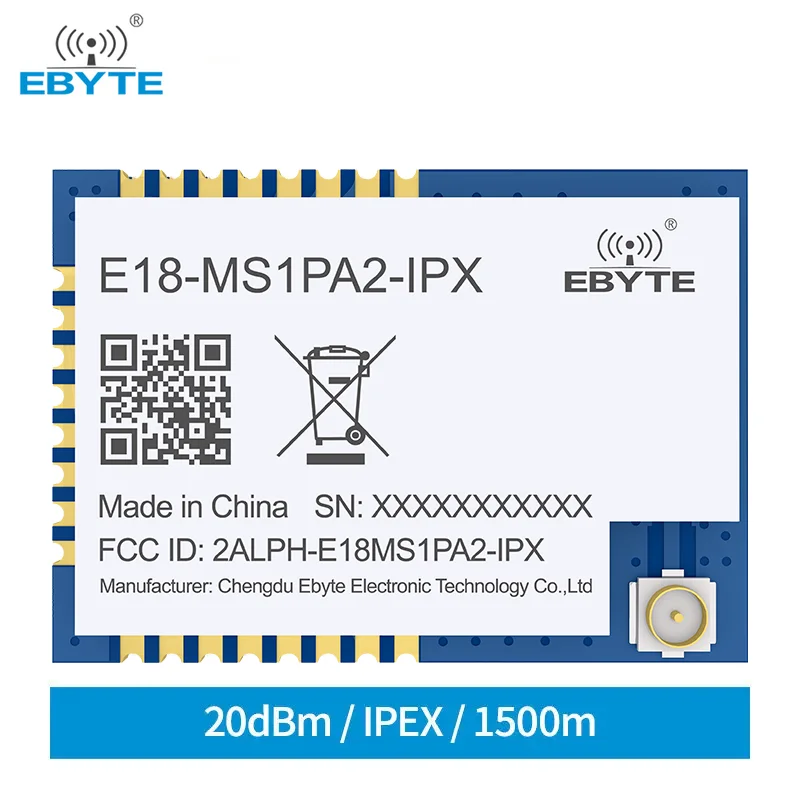 5PCS CC2530 ZigBee Wireless RF Module SMD IPEX interface for Smart Home E18-MS1PA2-IPX 20dBm 1200mLong Range EBYTE ZigbeeModule