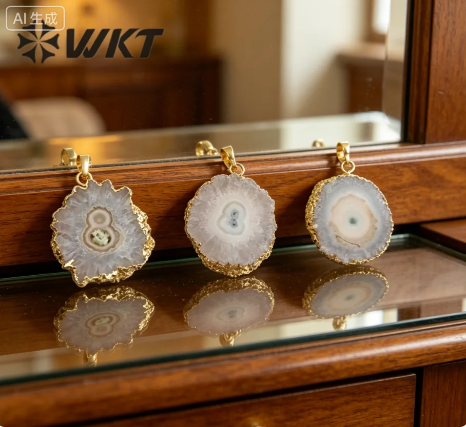 WT-P775 New Solar Stalactite Quartz Pendant Wholesale 5pcs Flower Stone beautiful solar stalactite pendant for necklace jewelry