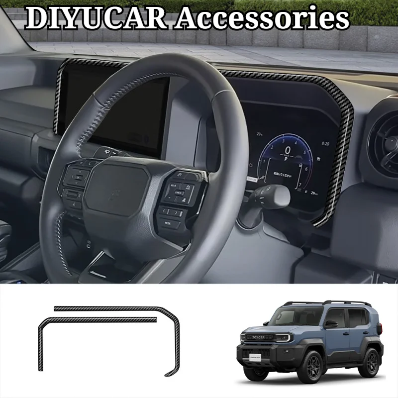 For Toyota FJ Cruiser 2026 ABS Carbon Fiber Car Instrument Frame Cover Trim Interior Car Accessories RHD