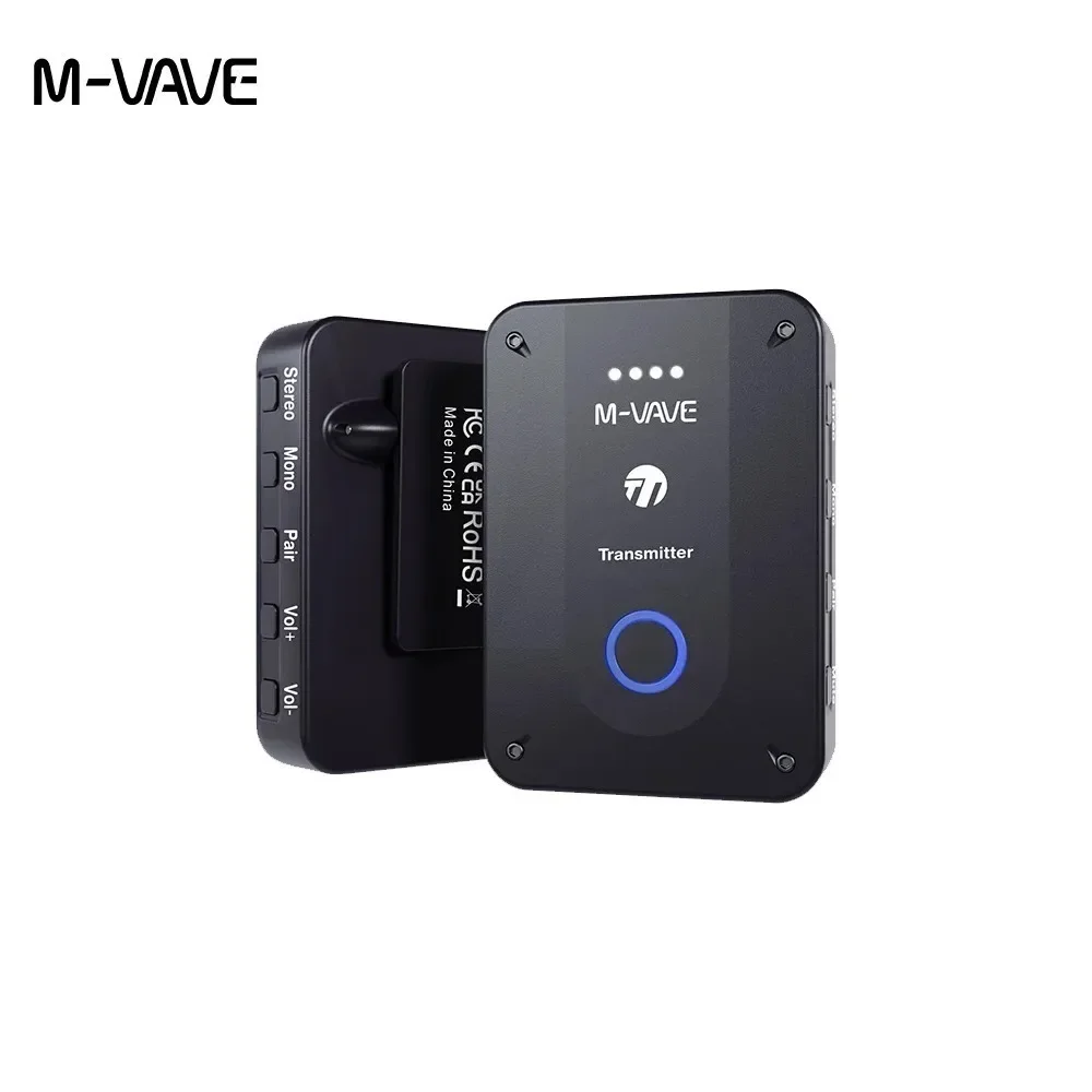 M-VAVE WP-9 2.4GHz Wireless Ear Return Monitoring Transmission System Rechargeable Stereo Mono Stage Audio Transmitter Receiver