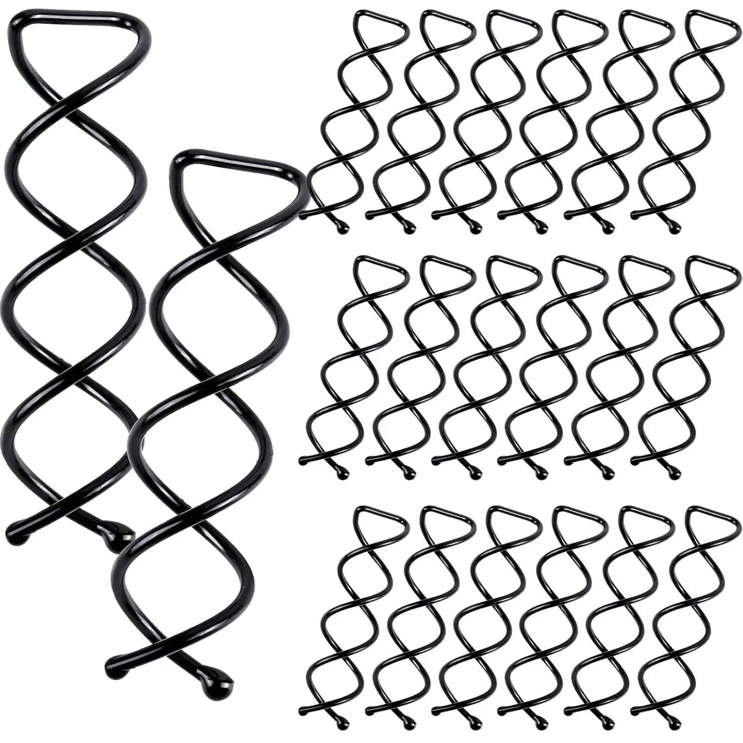 10pcs Spiral Hair Bobby Pins Non-Scratch Round Clip Bun Twist for Girls, Women and Kids