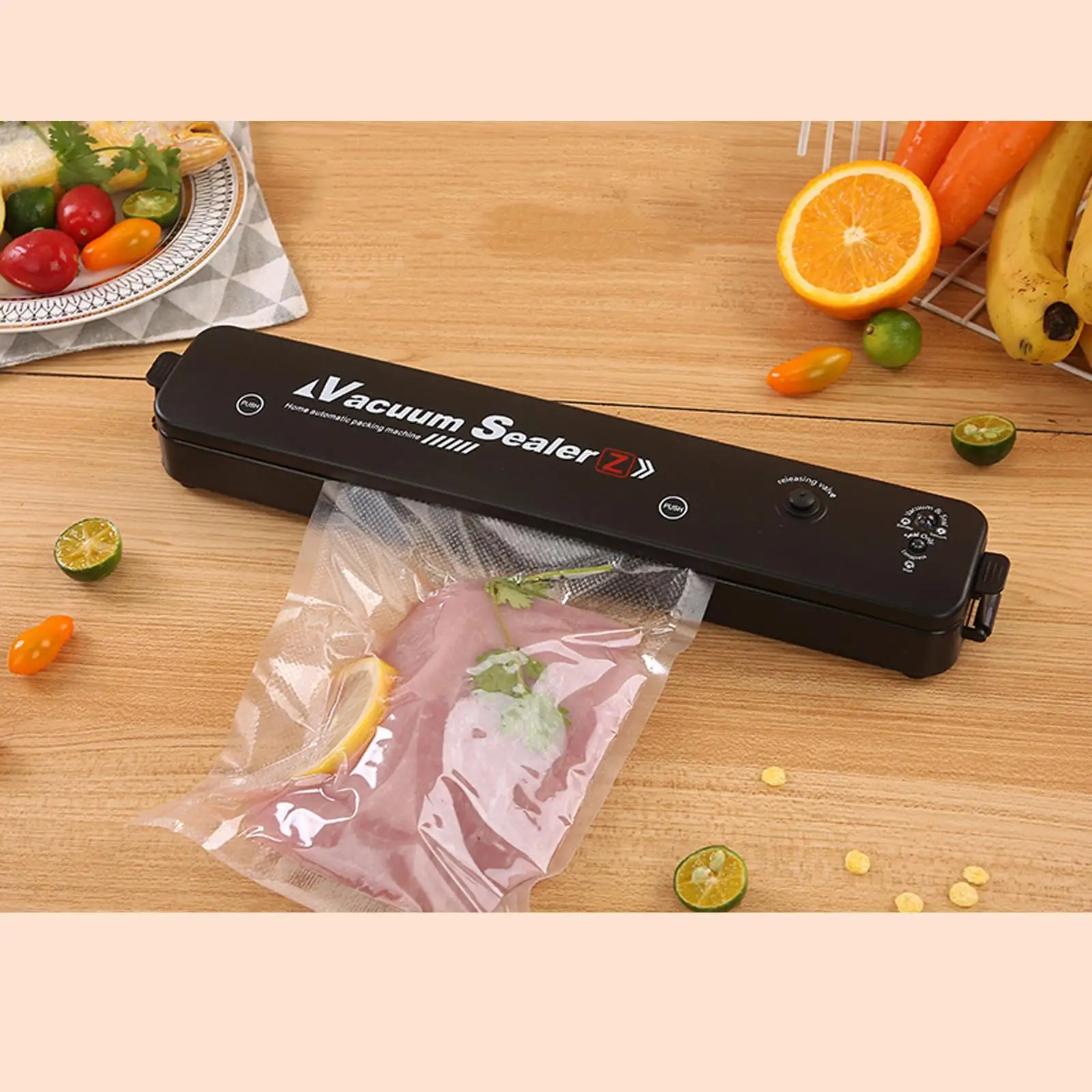 Automatic Vacuum Sealer Machine Multi Modes Food Sealing Indicator Lights with Sealed Bags Portable for Food Kitchen Home