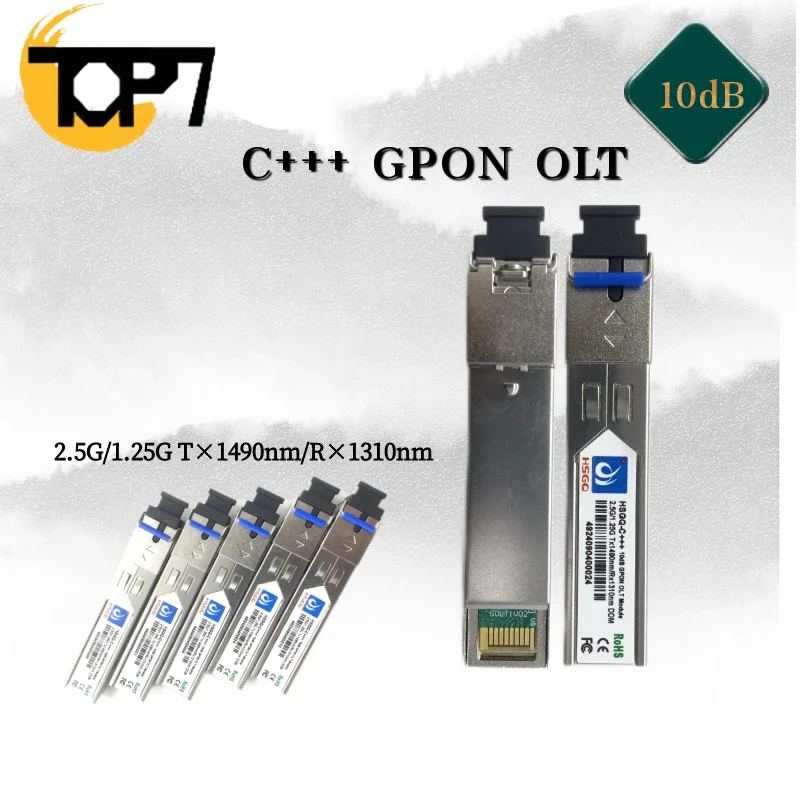 

10dB SFP Module GPON OLT C+++ Tx1490/Rx1310nm GPON OLT C+++ Optical Fiber SFP Modules GPON 10dB Transceiver SC Connector