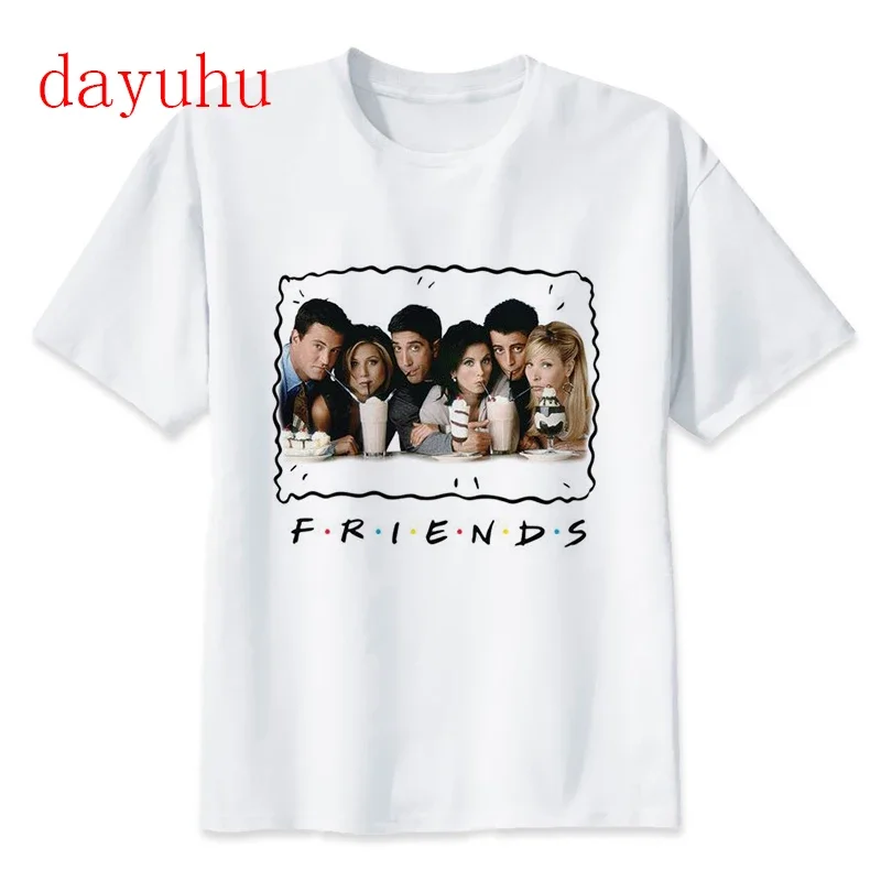 2024 Friends Tv Show Y2k Funny Cartoon T Shirt Women Ullzang Streetwear T-shirt Fashion 90s Anime Tshirt Casual Top Tees Female image 2