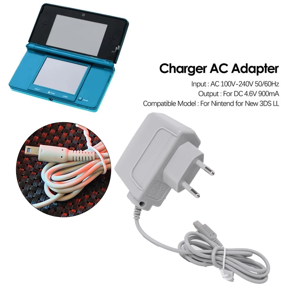 AC Adapters Game Charger For Nintendo Dsi Ndsi 3DS/ DSi/DSi XL/ 2DS/ 2DS XL/New 3DS XL 100-240V Wall Plug Adapter For 3DS