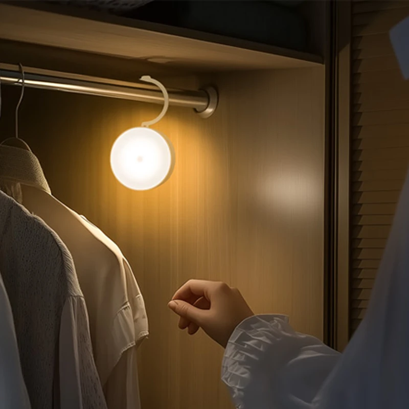 6/3pcs Remote Control LED Night Light Portable USB Charging Night Light Smart Induction Magnetic Wall Lamp Stair Indoor Lighting