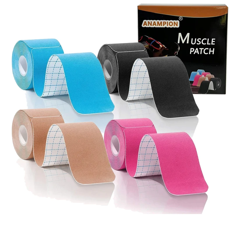 Kinesiology Tape Stickers 20. wstępnie przycięte paski Wodoodporna, oddychająca taśma lateksowa Kostka Kolana Elastyczne taśmy sportowe Bandaż fitness