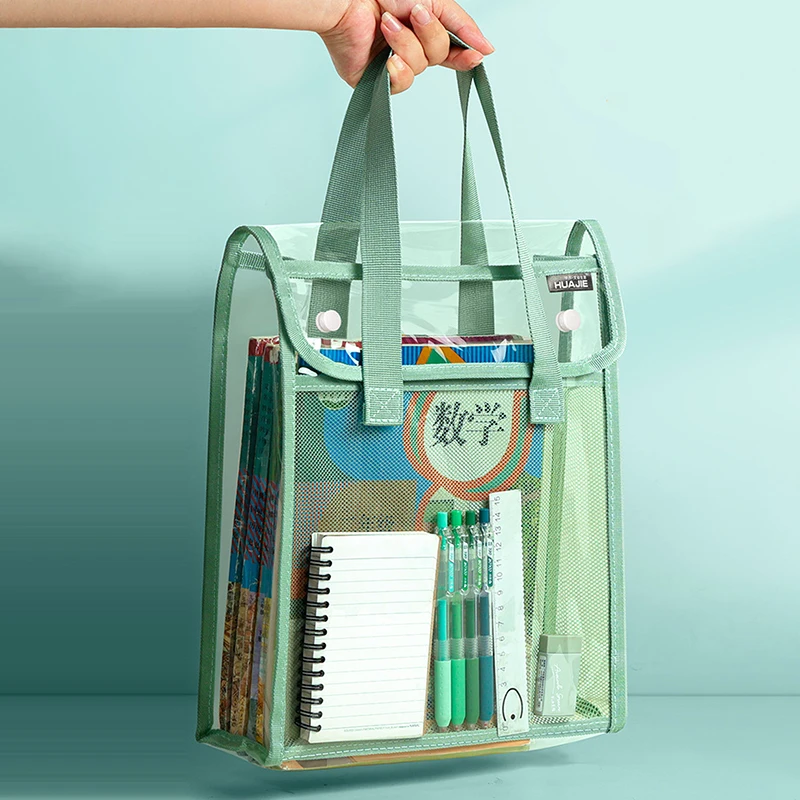 

Large Capacity File Documents Organizer Portable School Stationery Pouch Bag Transparent Waterproof Storage Bag Office File Bag