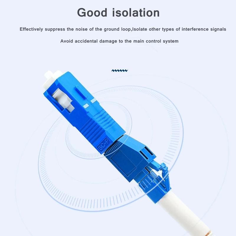 Fiber Optic Adapter SC Male To LC Female Single Mode Fiber Optic Hybrid Optical Adapter Converter Replacement for Sensor