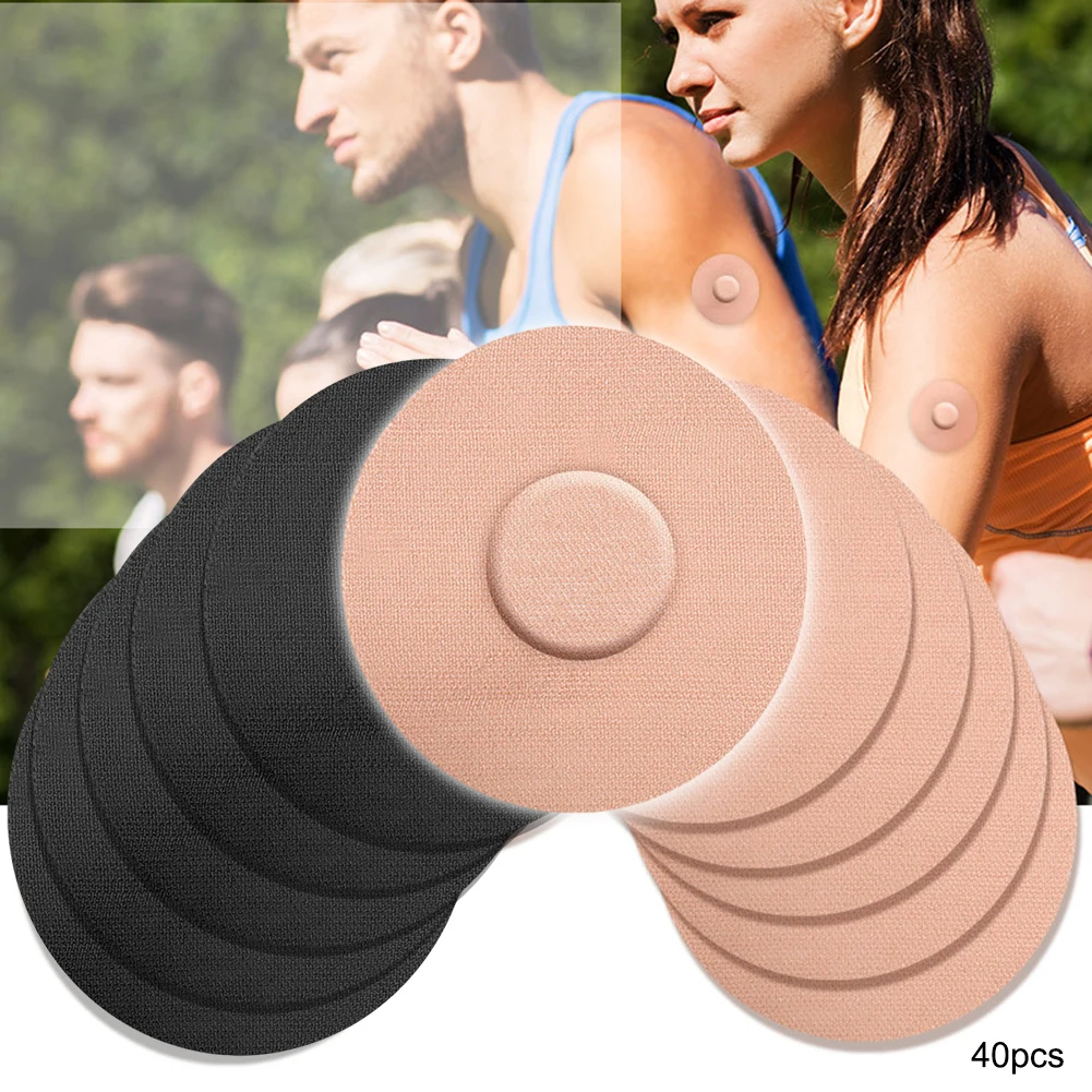 

40pcs Breathable Sensor Patches Waterproof Libre Adhesive Tape Skin-Friendly Anti Slip Long Lasting for Outdoor Rock Climbing