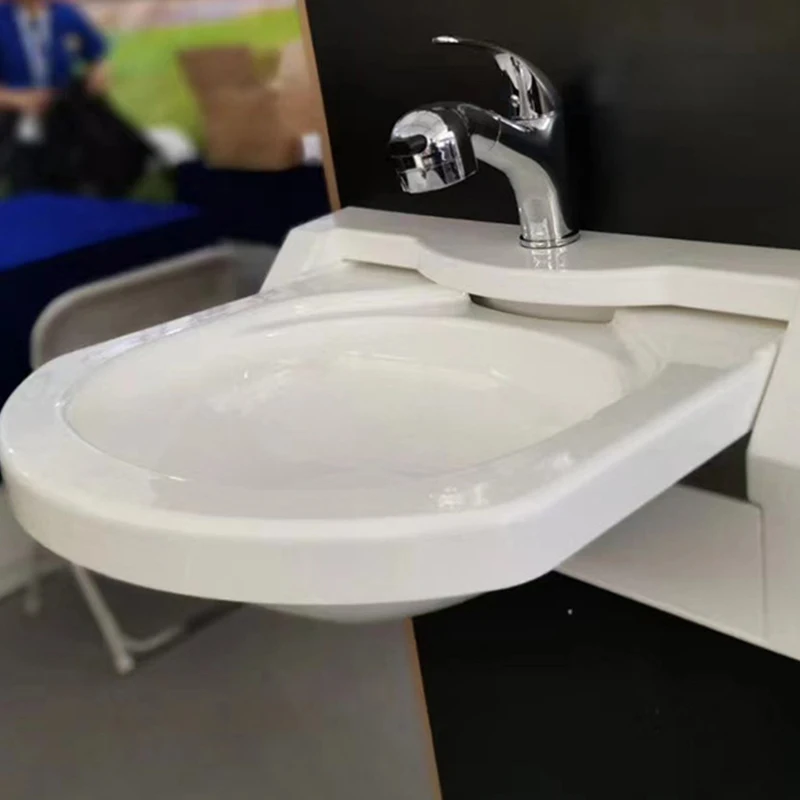 

RV Acrylic Folding Sink with Faucet Wash Basin Durable Bathroom For Boat Caravan Motorhome Camper RV Parts & Accessories