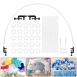 1 Set White Table Balloon Arch Kit, Arch Frame for Different Size Tables Balloon Garland Decorations for Birthday Party Wedding