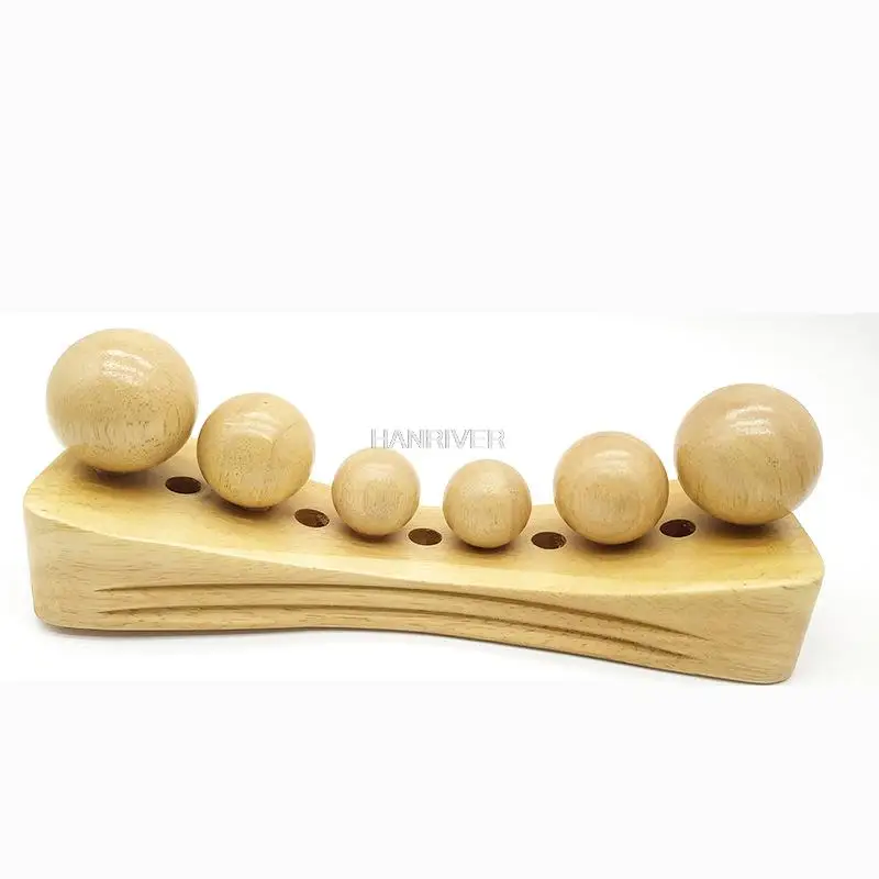 Solid wood lumbar spine massage pillow to relieve the wealth package to repair the lumbar spine adult special traction pillow