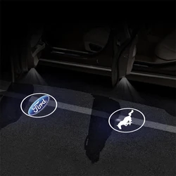 1/2pcs Auot Emblem Car Door Magnetic Welcome Light Accessories for Ford Focus 2 3 4 MK2 MK3 MK5 Fiesta MK7 Mondeo MK4 Explorer