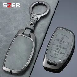 Zinc Alloy Car Key Cases Protector Cover For Hyundai Tucson Santa Fe Rena Sonata Elantra Creta Ix35 Ix45 I10 I30 I40 Accessories