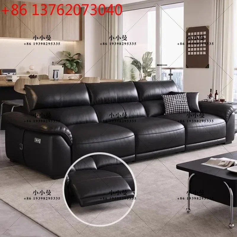 Living Room Sofas And Seating Furniture Armchair Sofa Bed Luxury Modern Electric Retractable Multifunctional Leather Sofa Couch