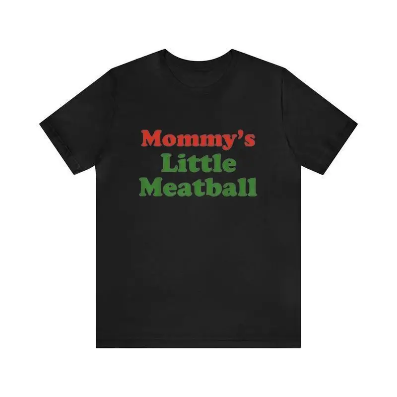 

Women's Mommy T-Shirt "Mommy's Little Meatball" Funny Mom Life Tee Italian Heritage Baby Announcement Gift