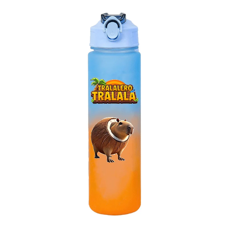 Bouteille d'eau italienne Brainrot pour garçon et fille, 750ml, Tralalero Tralala, tasse à boire Portable, Sport de plein air, tasse d'eau, Anime, cadeau pour enfants
