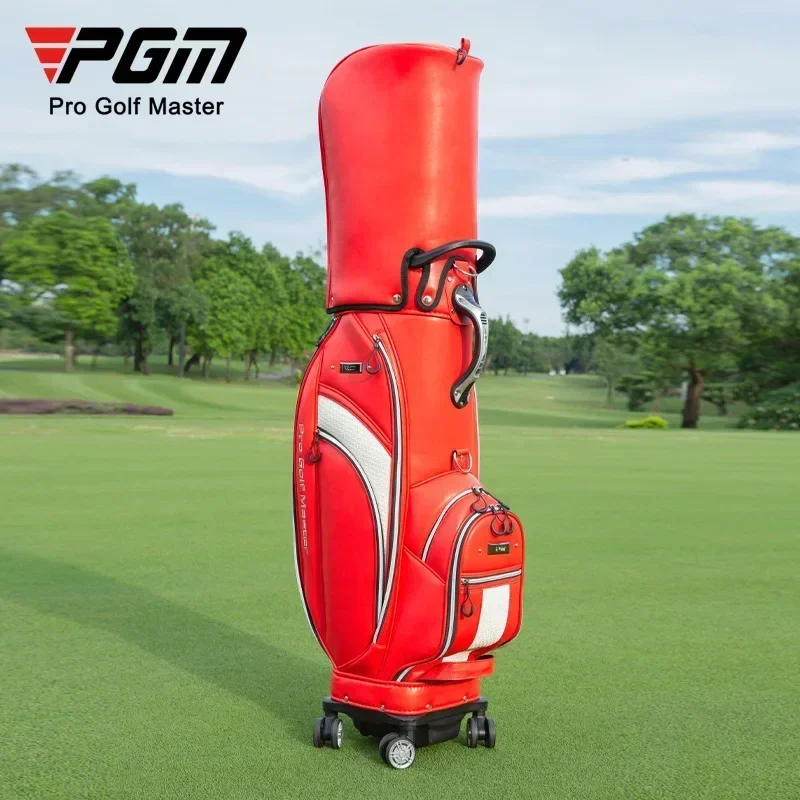 PGM Women's Golf Bag Microfiber Waterproof Standard Bag Portable 4 Spinner Wheels Travel Club Bags Rain Cover
