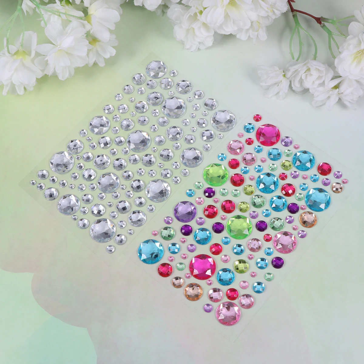 

6Pcs Stickers Self Adhesive Rhinestones Multi-Purpose Decorations for Wedding Gift Wrapping Christmas Ornaments
