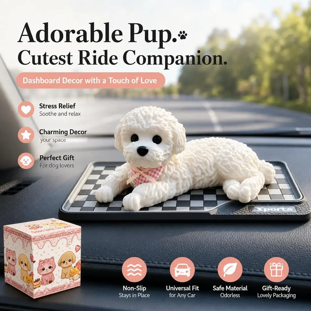 Cute Soft Dog Squishy Toy Stress Relief Fidget Slow Rebound Puppy Car Dashboard Ornament Desk Decor Antistress Gift