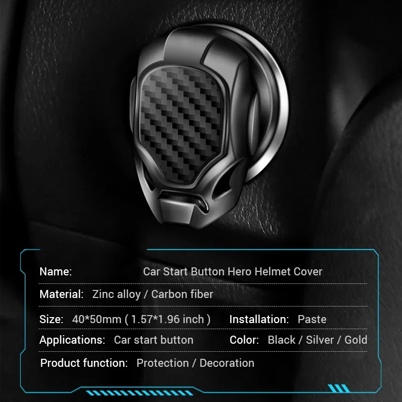 Car Ignition Start Switch Protective Cover Onekey Start Stop Button Cover Engine Car Interior Decoration Motorcycle StartRing view 4