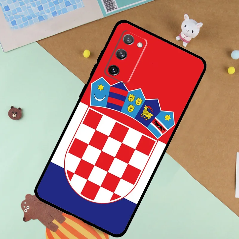 Croatia flag Case For Samsung Galaxy S23 S22 Ultra S21 S20 FE S8 S9 S10 Note 10 Plus Note 20 Ultra Cover