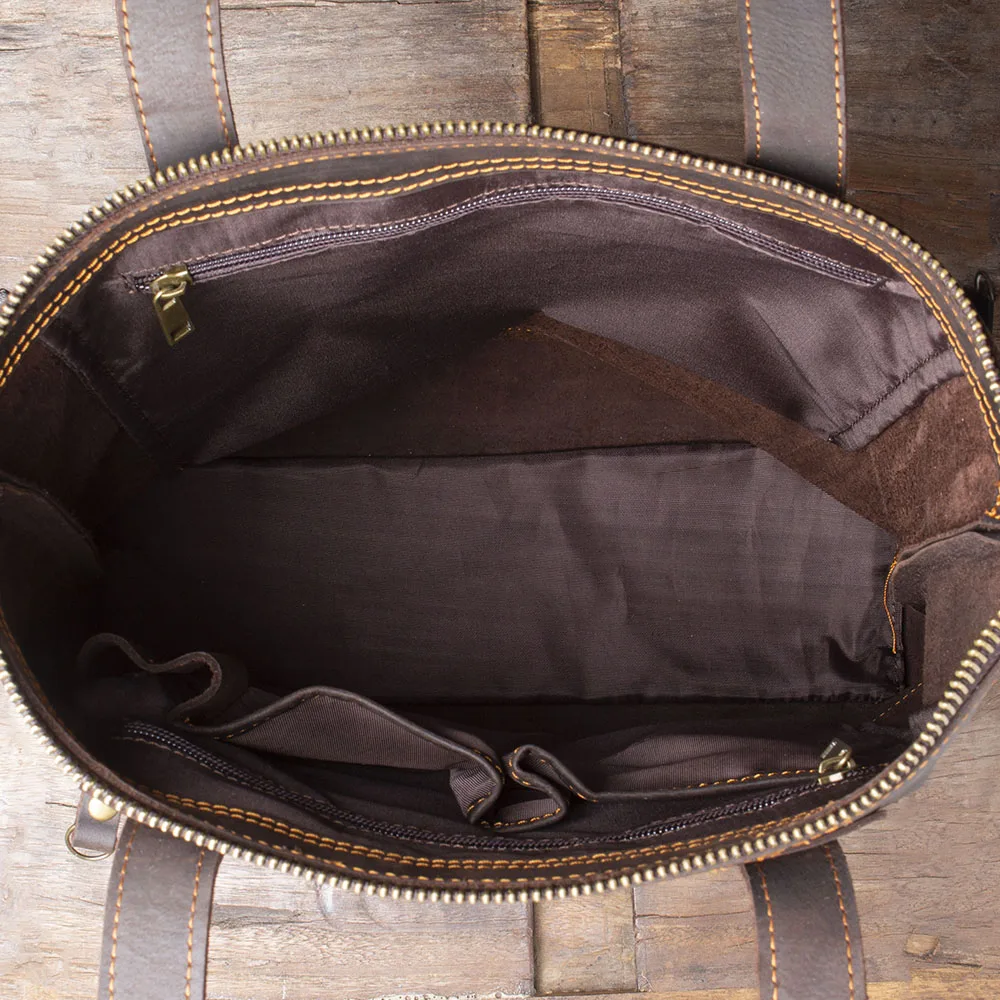 Vintage-Umhängetasche aus hochwertigem Leder für Herren, Aktentasche für Männer, Business-Handtasche, Laptoptasche – Detail 21