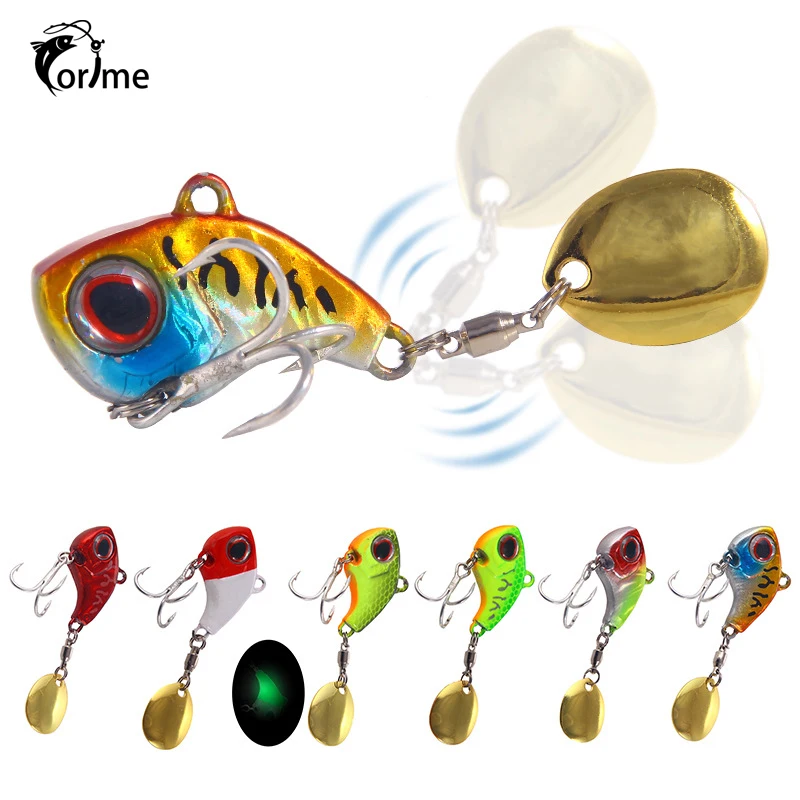 

1PCS 10g/14g/20g Metal VIB Fishing Lure Spinner Sinking Rotating Spoon Pin Crankbait Sequins Baits Fishing Tackle