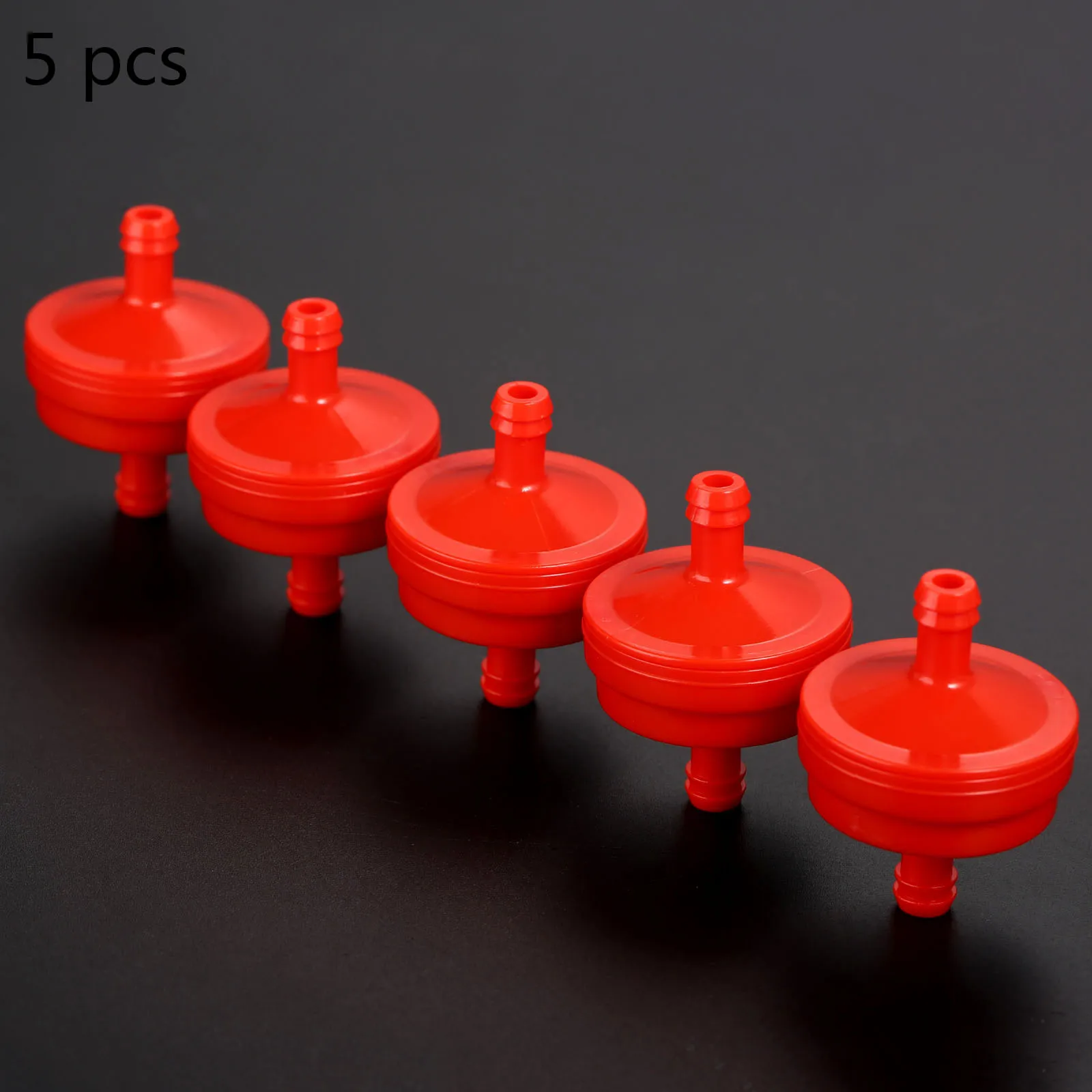 5pcs Plastic Red Lawn Mower Inline Fuel Filter for Briggs and Stratton Inline In Line Fuel Filter Lawn Mower Red 298090 298090S